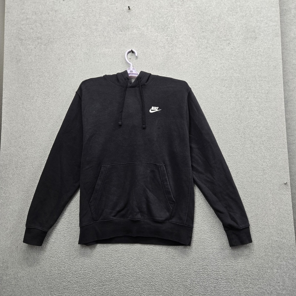 Nike Men Hoodie L Black Fleece BV2654-010 Embroidered Logo Pullover